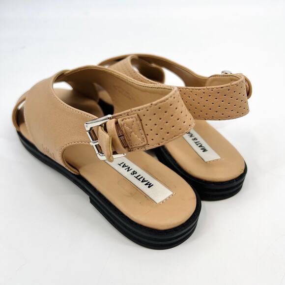 New W/O Box Matt & Nat Vegan Criss Cross Neutral Comfort Sandals Size 40 US 9 - Picture 7 of 9